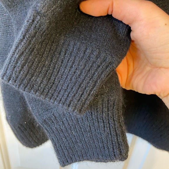 Vintage Work In Progress Black Silk Angora Blend Sequined Sweater Sz Large - Picture 7 of 11